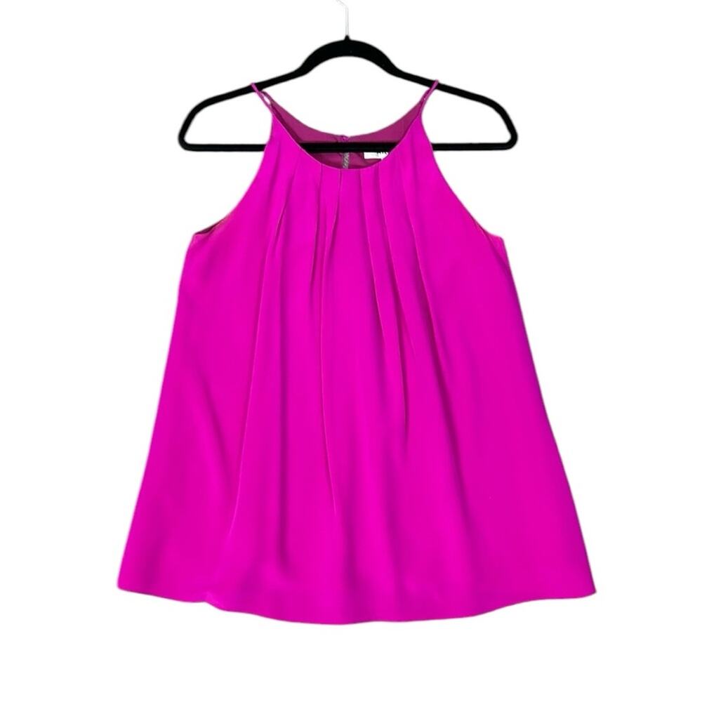 Milly Magenta Pleated Silk Camisole Women's Size 0 - Picture 2 of 8